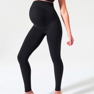 Blanqi Belly Support Black Maternity Leggings Medium